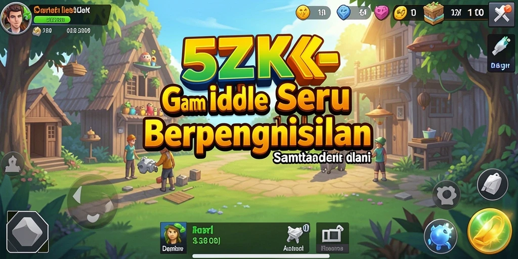 Screenshot 5ZK menampilkan gameplay Idle yang memikat dan menghibur.