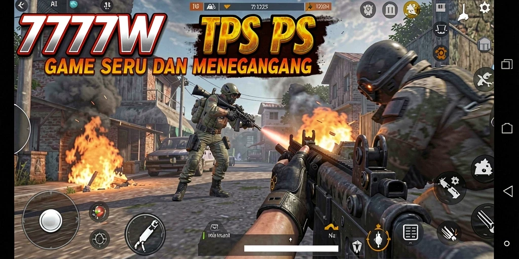 Gameplay seru dalam 7777W menampilkan aksi TPS yang mendebarkan.