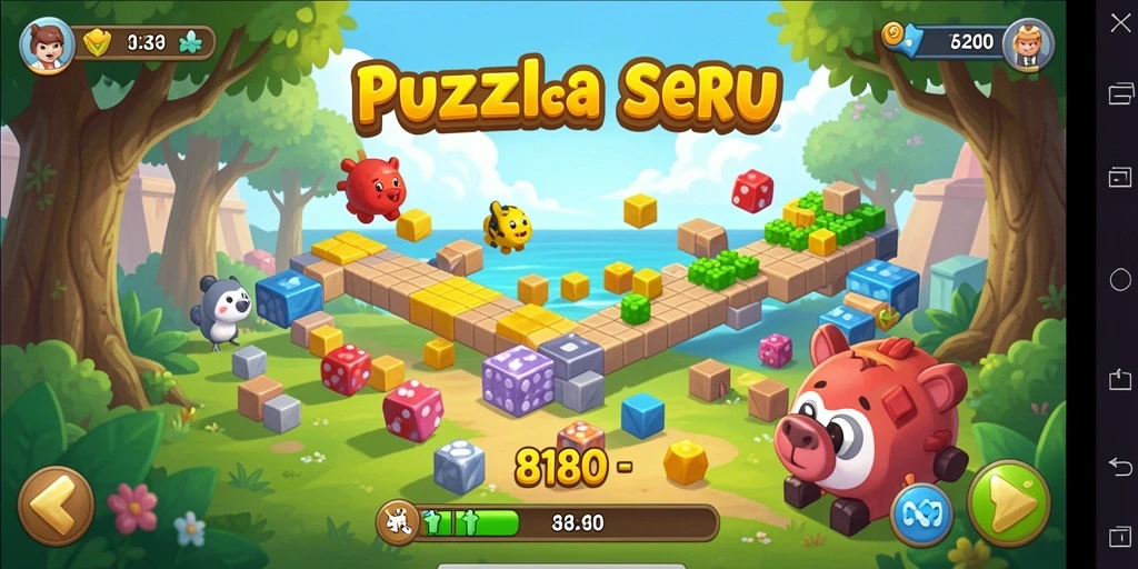 Screenshot utama 8180 menampilkan gameplay Puzzle yang mendebarkan.