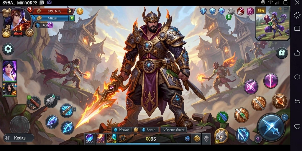 Tampilan gameplay 898A yang epik dalam aksi MMORPG.