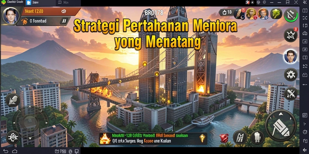 Tampilan gameplay menarik dalam permainan Tower Defense.
