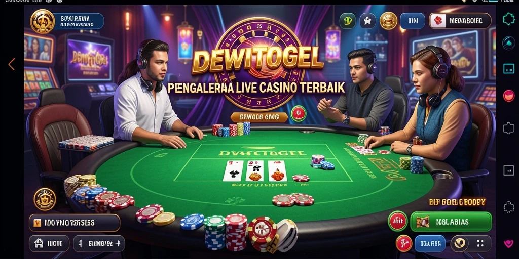 Tampilan gameplay Live Casino yang menegangkan di DEWITOGEL.