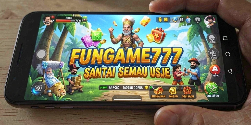 Tampilan gameplay seru dari FUNGAME777 yang penuh warna.