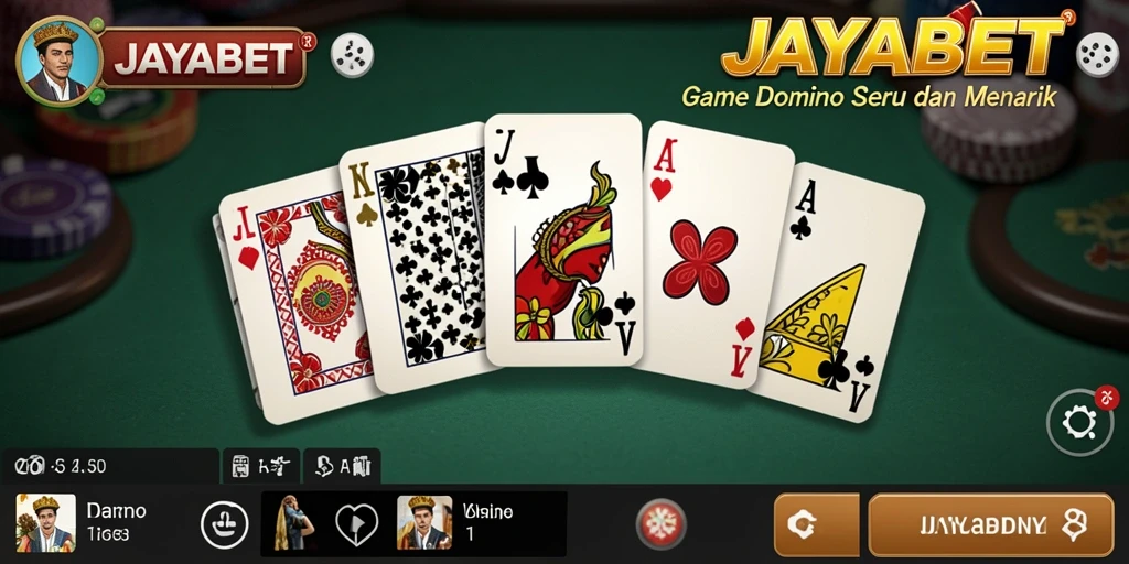 Tampilan gameplay seru di JAYABET dalam permainan Domino.
