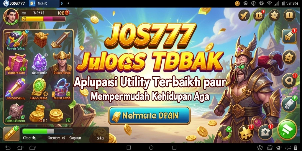 Tampilan utama JOSS777 dengan berbagai fitur Utility yang menarik.