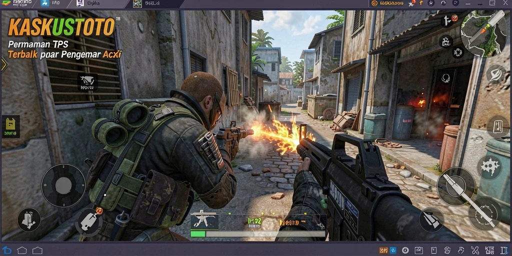Gameplay seru dalam KASKUSTOTO dengan aksi tembak-menembak intens.