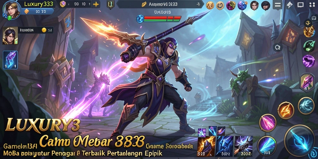 Tampilan gameplay LUXURY333 dengan pertarungan tim yang intens dan strategi.