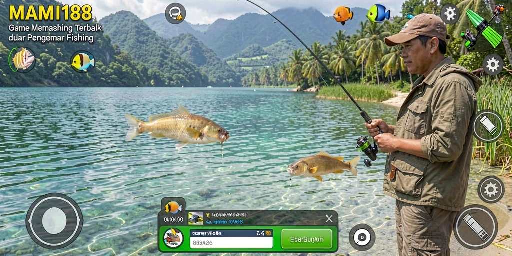 Gameplay menarik dari MAMI188 saat menangkap ikan di lautan.