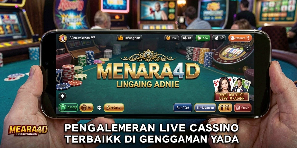 Tampilan screenshot MENARA4D menampilkan suasana kasino langsung yang mengesankan.