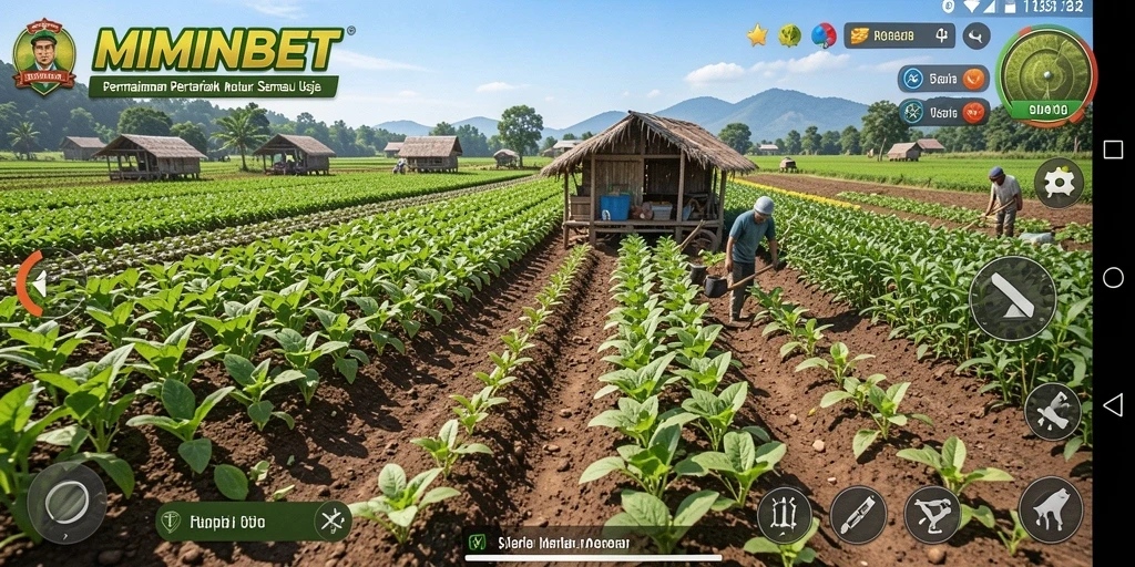 Gameplay MIMINBET yang menggugah selera bertani.