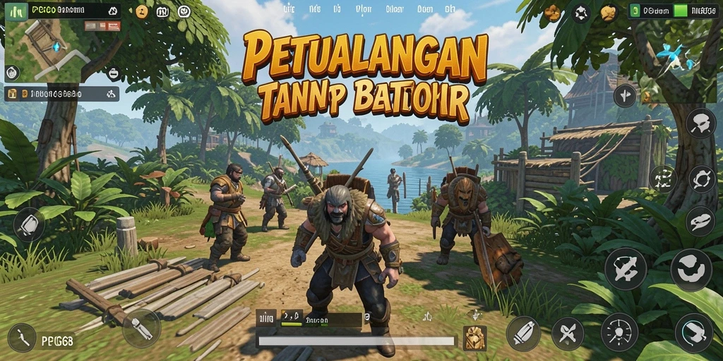 Screenshot gameplay PGG68 menampilkan eksplorasi dunia terbuka yang kaya.