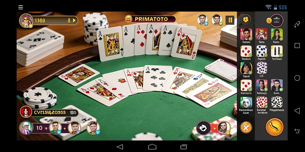 Tampilan gameplay seru dari PRIMATOTO, menampilkan momen mendebarkan dalam permainan Gaple.