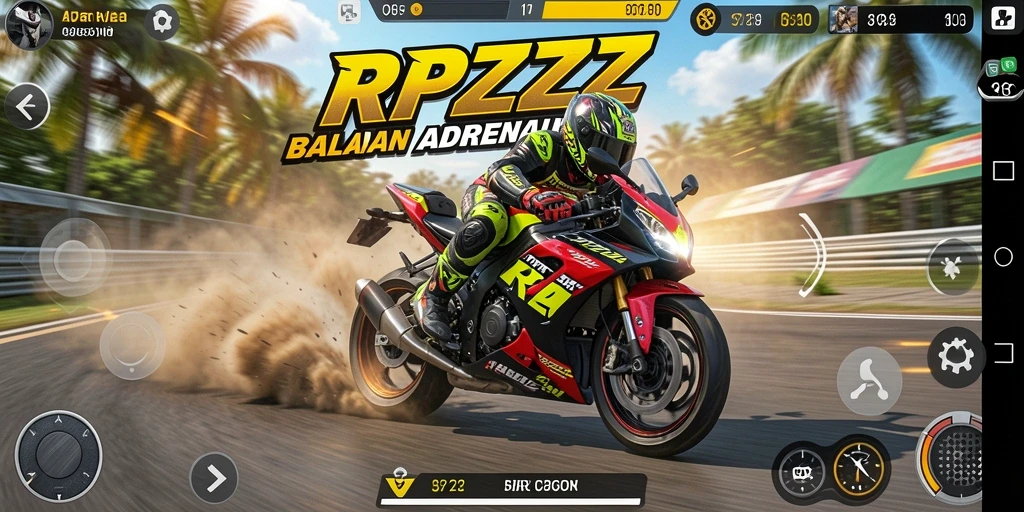 Tampilan menegangkan saat balapan motor di RPZZZ.