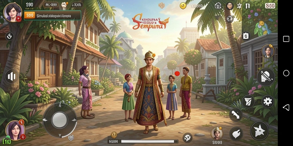 Tangkapan layar gameplay S80 yang menampilkan simulasi kehidupan yang menarik.