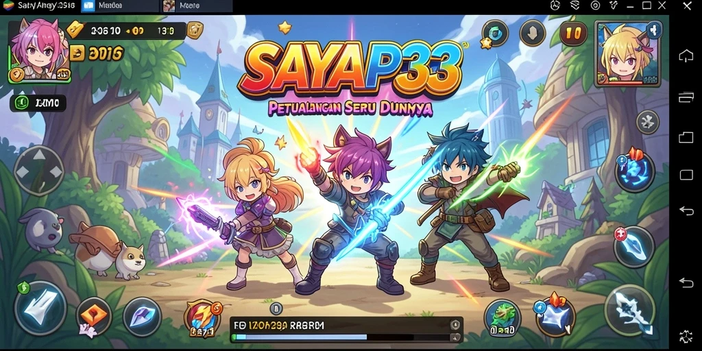 Screenshot gameplay menunjukkan aksi seru di dunia anime.
