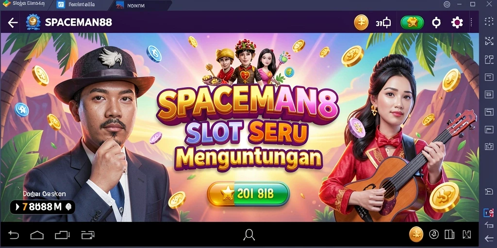 Tampilan gameplay SPACEMAN88 dengan simbol luar angkasa yang menarik.