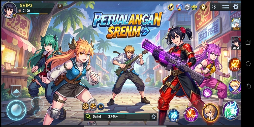 Tampilan gameplay yang mendebarkan dalam dunia anime di SVIP3.