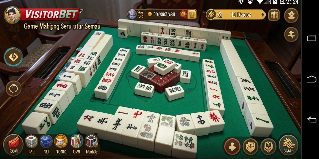 Tampilan gameplay Mahjong yang menarik dari VISITORBET.