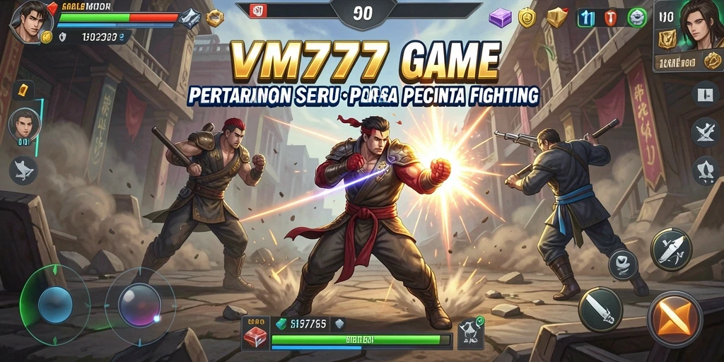 Tampilan gameplay menegangkan dengan pertarungan seru di VM777.